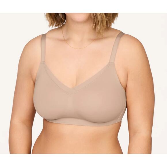 ThirdLove 24/7 Classic Unlined Wireless Minimizer Bra in Taupe Size 44B - Picture 1 of 4